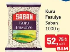 SABAN KURU FASULYE 1000 G
